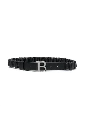 Black calf leather belt BALMAIN PARIS KIDS | BS0B11Z1371930AG